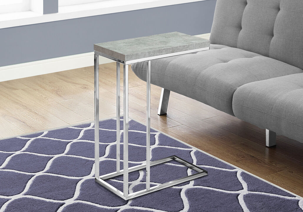Contemporary MDF & Metal Accent Table &ndash; Space-Saving Side Table with Sturdy Base