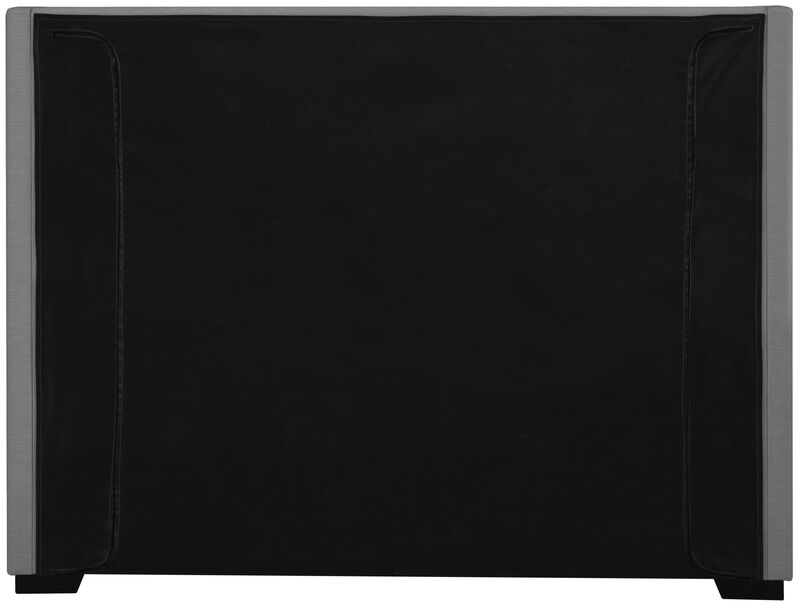 Meridian Furniture Oxford Grey Linen Textured Fabric Queen Bed