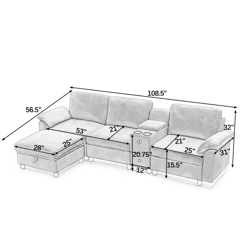 Divul Sectional Sofa image number 9
