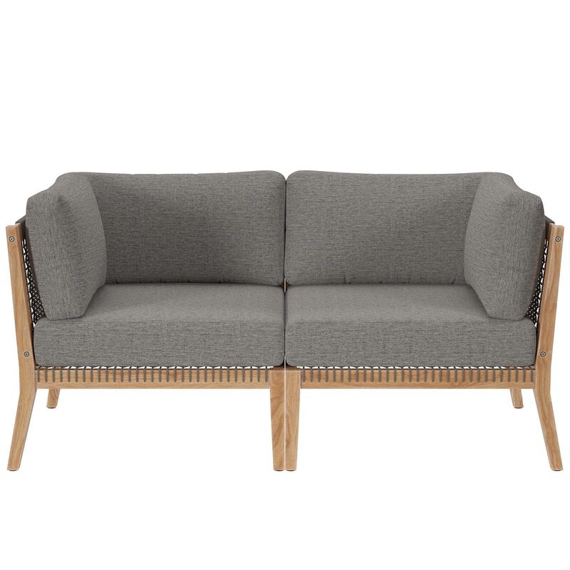 Modway Clearwater Love Seats, Loveseat, Gray Graphite image number 0