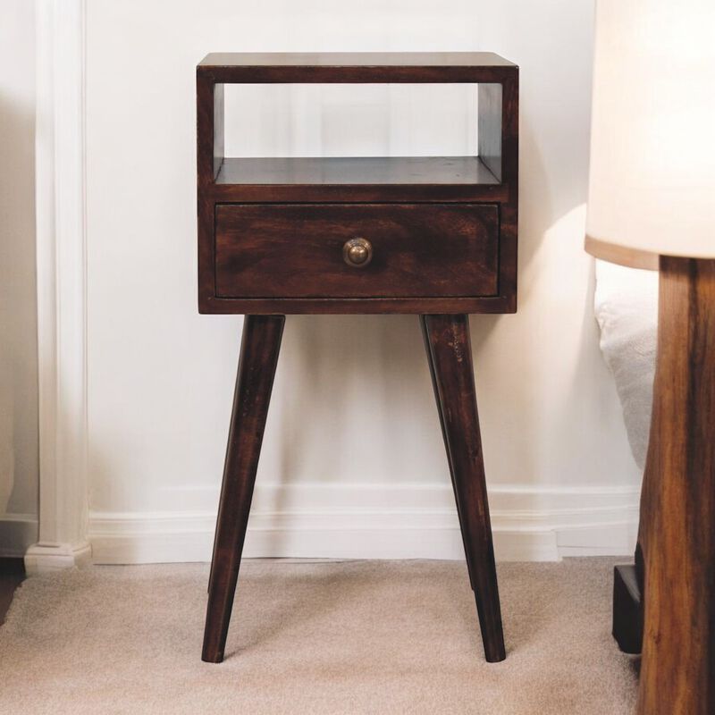 Artisan Furniture Solid Wood Mini California Walnut Bedside