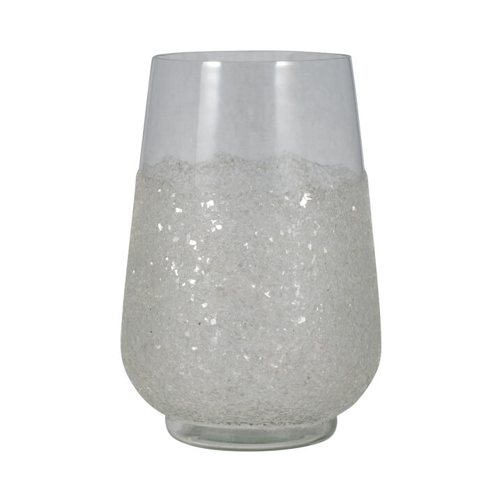 Glass, 10" Sugar Vase, Clear