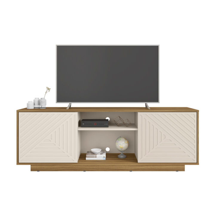 Modern TV Stand for TVs Up to 70", Oak