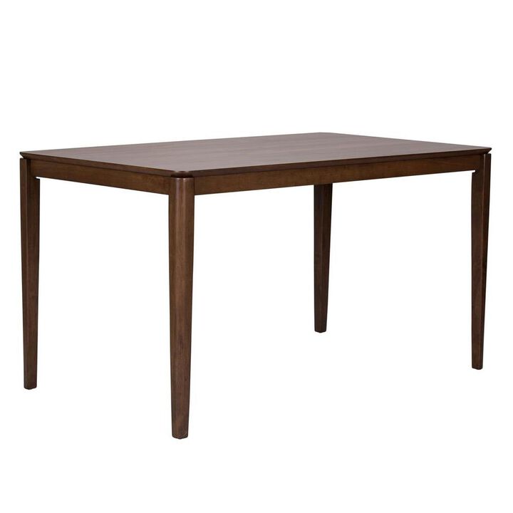 Starlight Canyon Home Brown Rectangular Dining Table, Solid + Manufactured Wood, Farmhouse Style