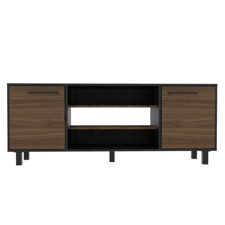 Homezia Sleek and Stylish Carbon Espresso Television Stand