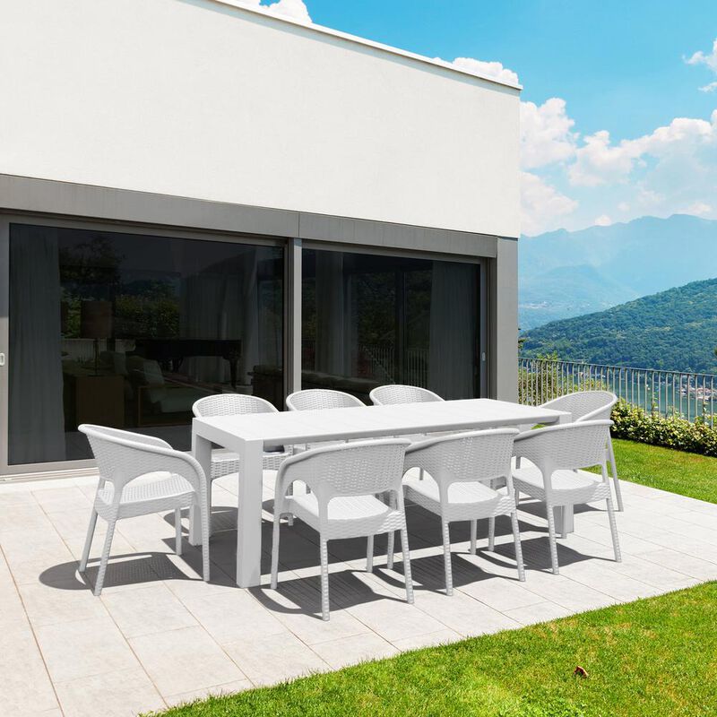 Belen Kox Panama Dining Arm Chair, Set of 2, White, Belen Kox image number 2