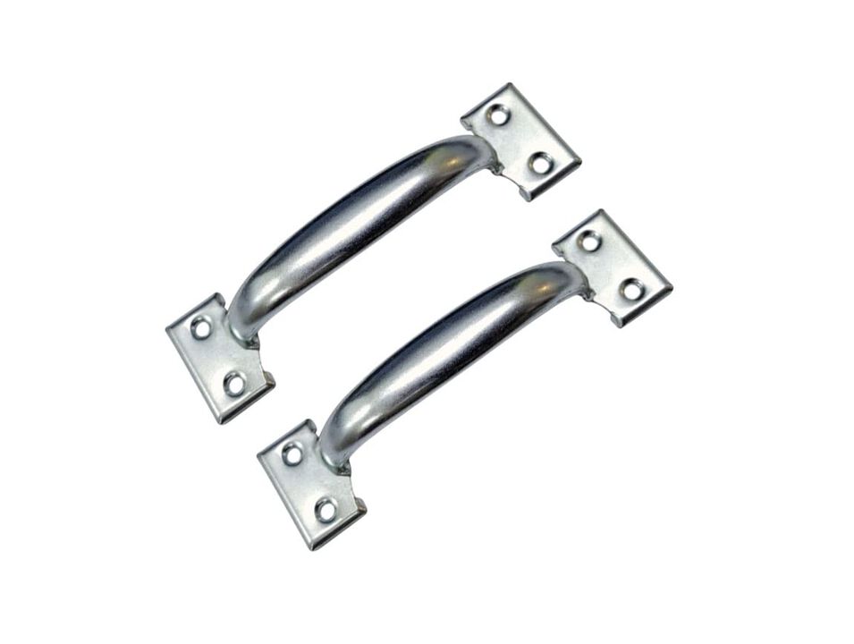 QCAA Door Pull, Steel, Zinc Plated, 5-3/4"", 2 Pack, Made in Taiwan