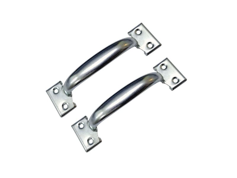 QCAA Door Pull, Steel, Zinc Plated, 5-3/4"", 2 Pack, Made in Taiwan