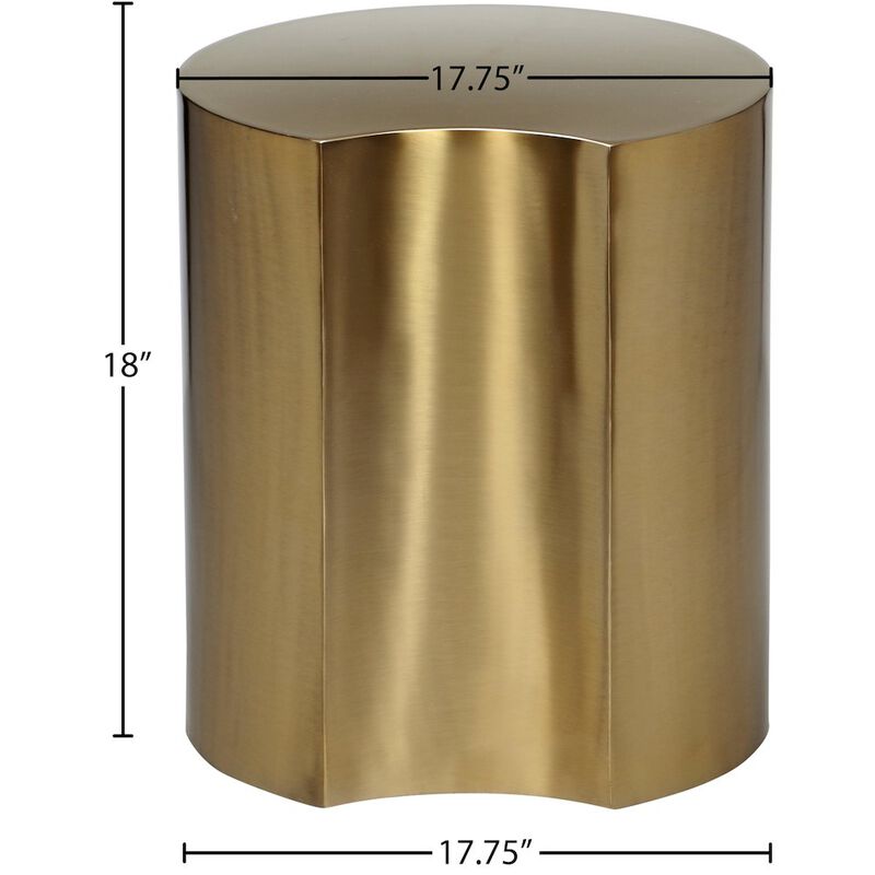 Meridian Furniture Dimple Gold End Table