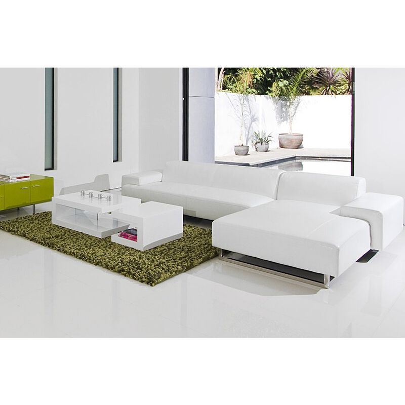 Pangea Home Heddy Coffee Table White