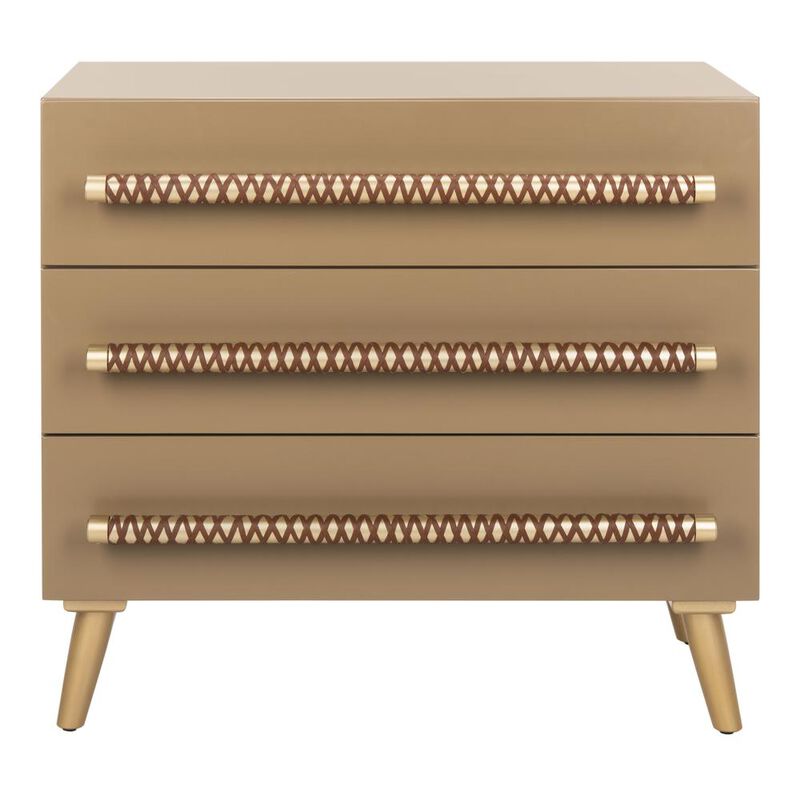 Safavieh Raquel 3 Drawer Chest, Light Brown