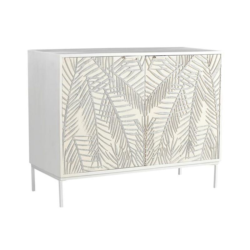 World Interiors Isla 38" Cabinet with Two Doors in Coastal White image number 1
