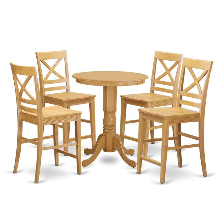 5 Pc counter height pub set - Dining Table and 4 Kitchen bar stool.