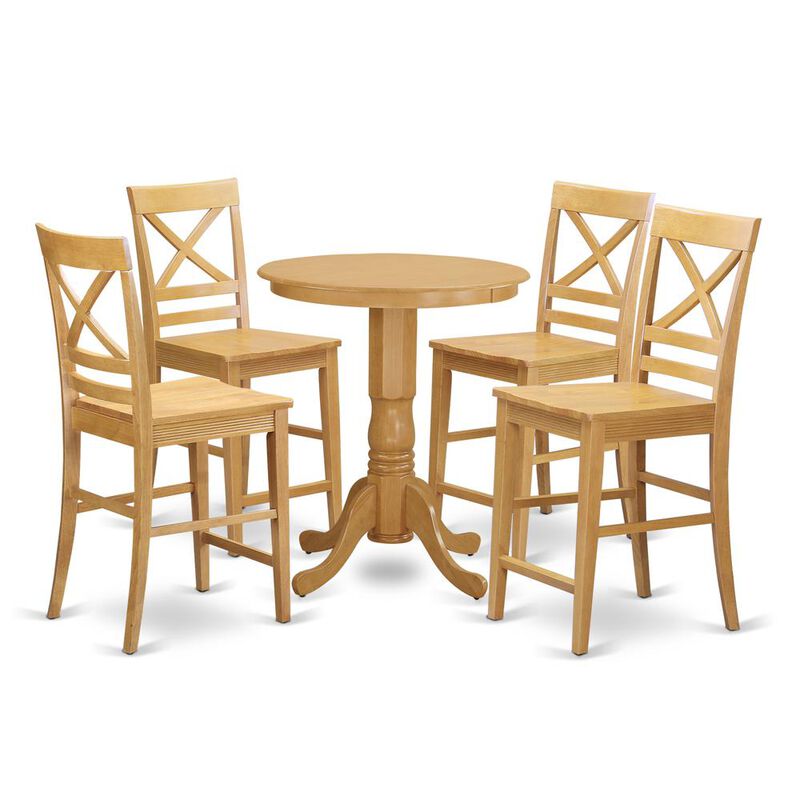 5 Pc counter height pub set - Dining Table and 4 Kitchen bar stool.