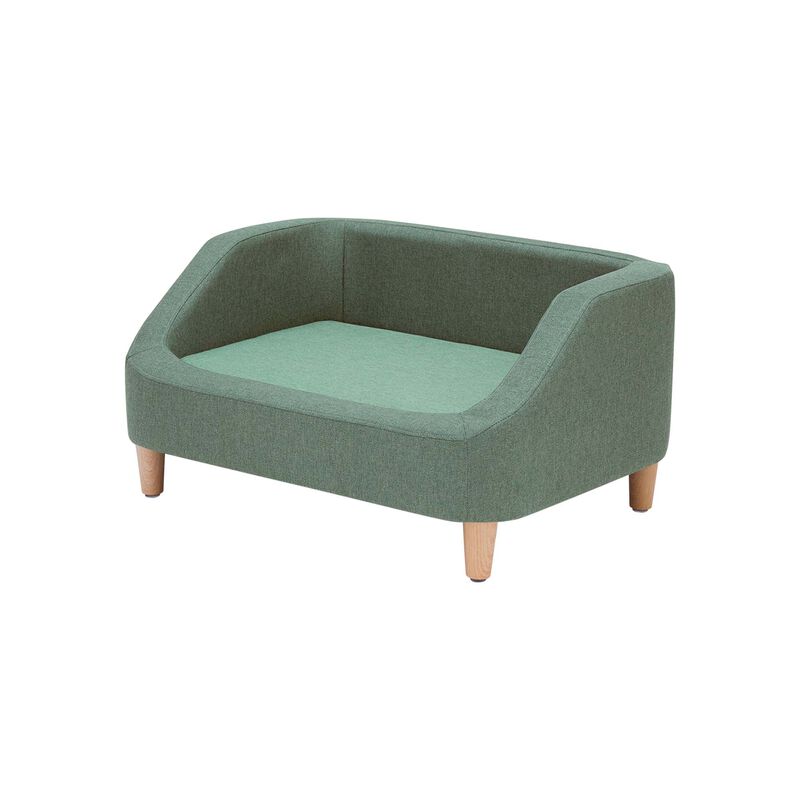 Bennett Linen Sofa Dog Bed for Small and Medium Dogs, Sea Green image number 3