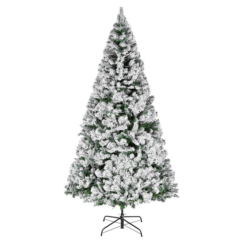 VEVOR Christmas Tree 7.2ft Prelit Snow Flocked Tree with 470 Colorful LED Lights image number 0