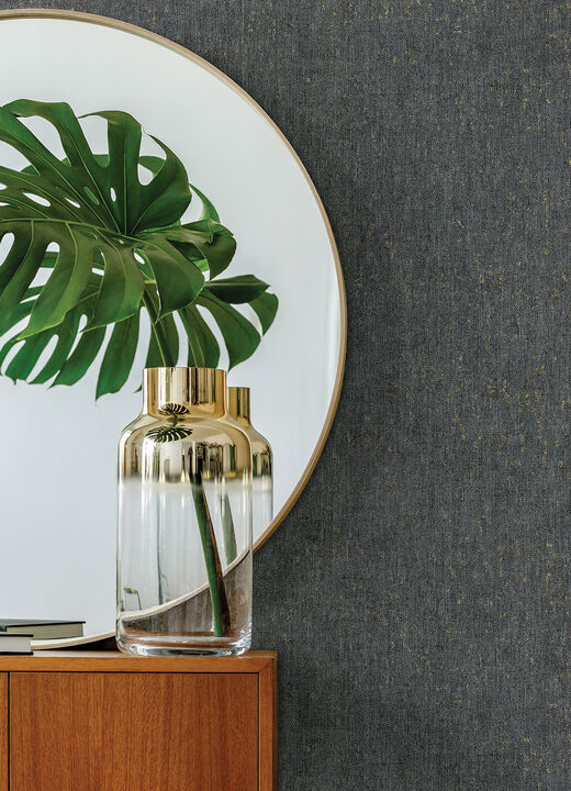 Reuss Slate Faux Fabric Wallpaper