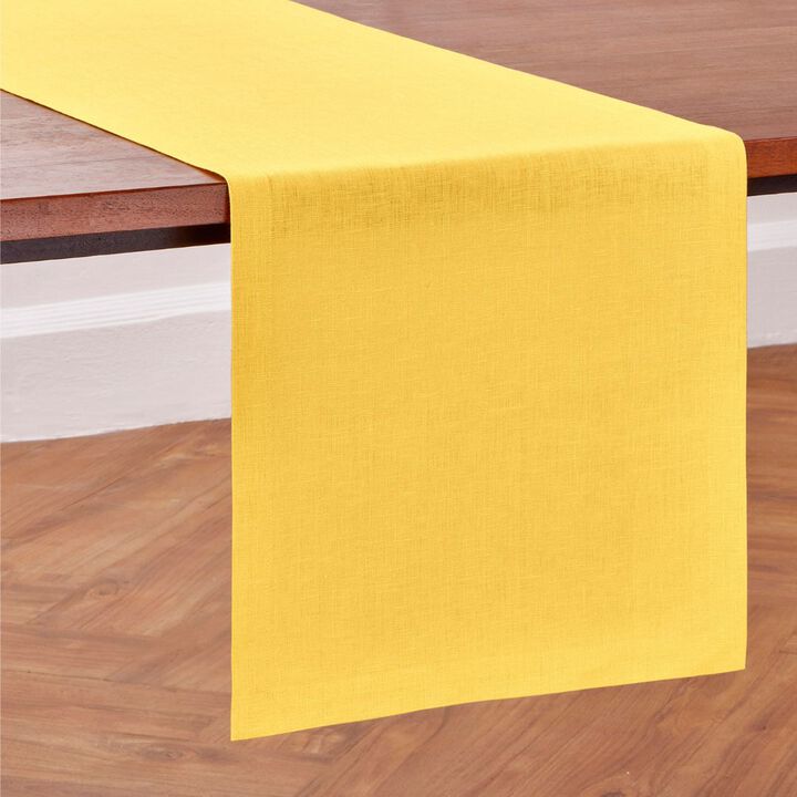 Solino Home 100% Pure Linen Table Runner - Diana