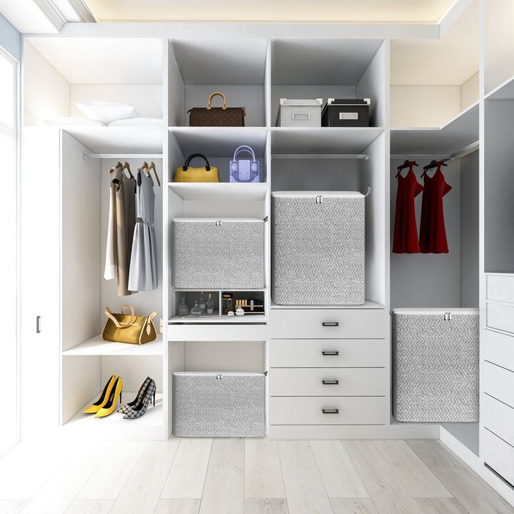 4 Pack Foldable Non Woven Storage