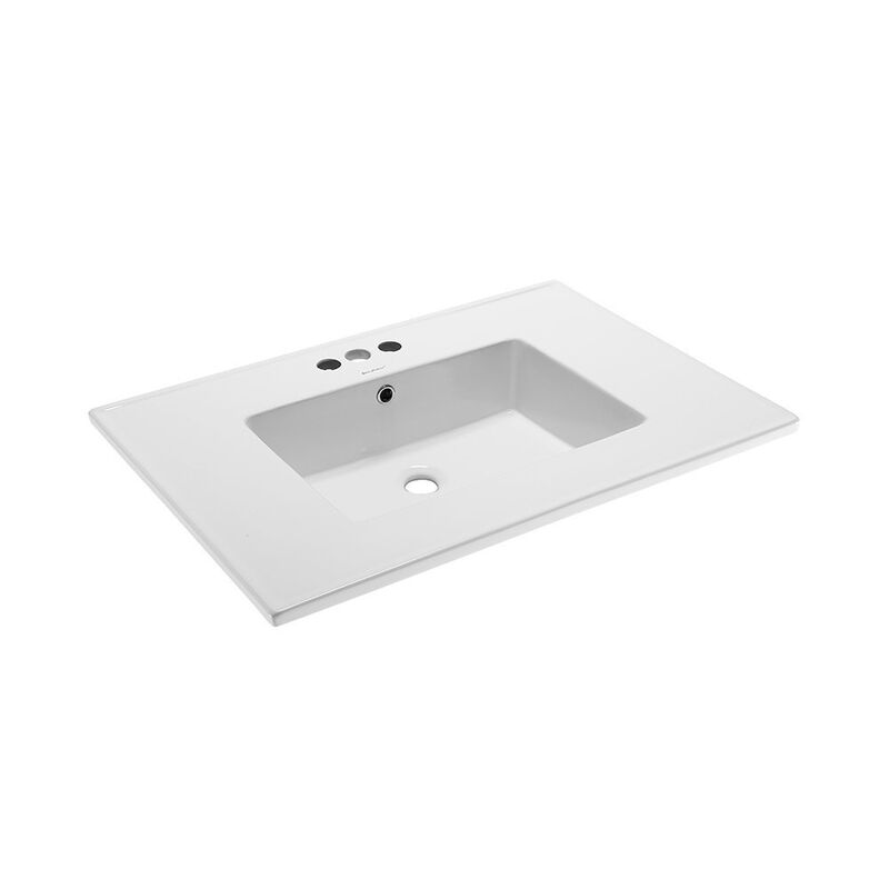 Voltaire 31 Vanity Top Sink with 3 Centerset Faucet Holes image number 2