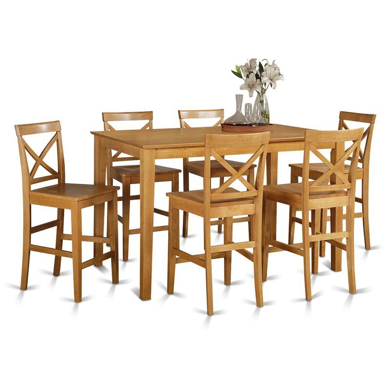 7 Pc pub Table set- Table and 6 Kitchen bar stool
