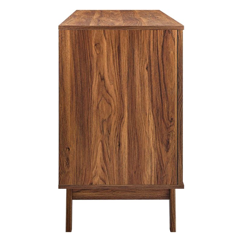 Modway Soma 59" Rattan High TV Stand Sideboard in Walnut image number 3
