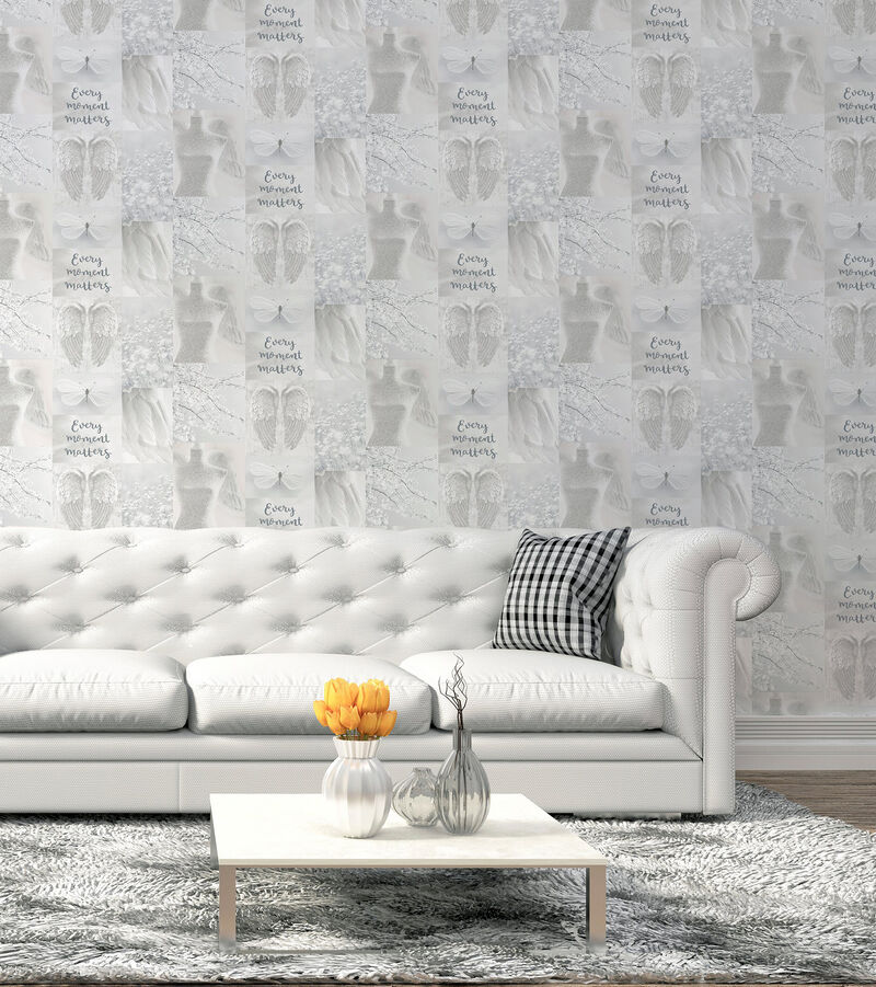 Chou Light Grey Inspirational Wallpaper image number 1