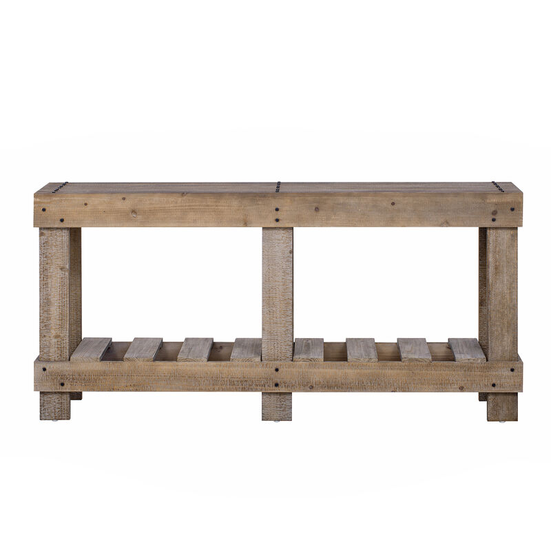 Merax Vintage Solid Cedar Wood Entryway Table
