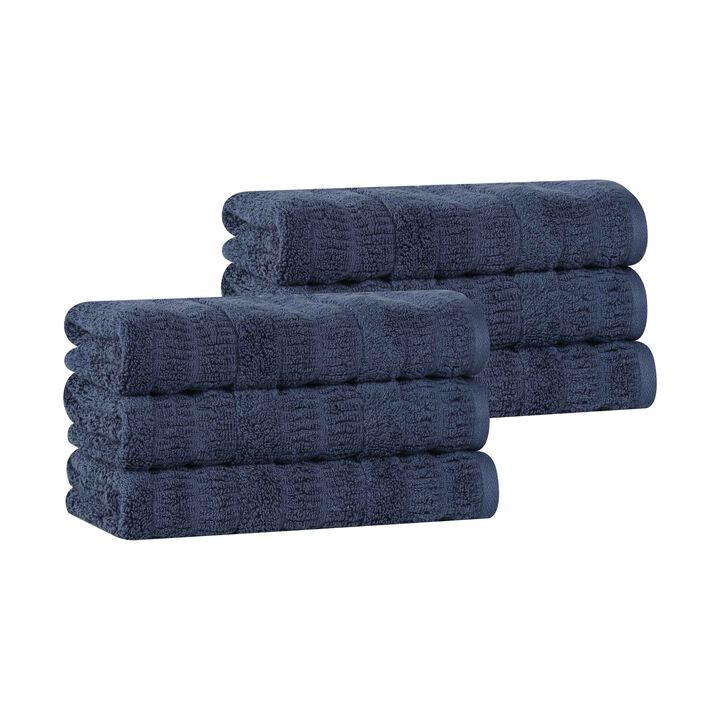 6 Piece Hand Towel Set in Viscose Cotton Blend for Everyday Use