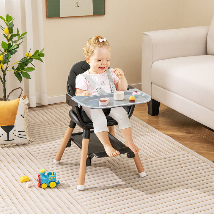 6-in-1 Baby High Chair with Removable Dishwasher and Safe Tray
