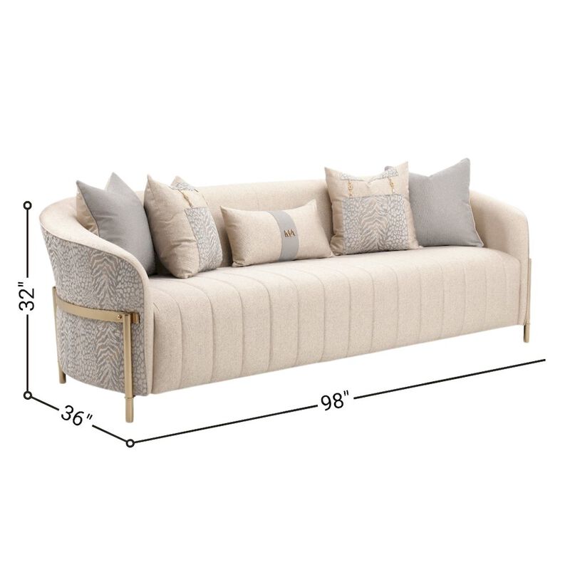 Starlight Canyon Home Gold Beige Accent Chair, Living Room Comfy Chair for Reading and Relaxation image number 9