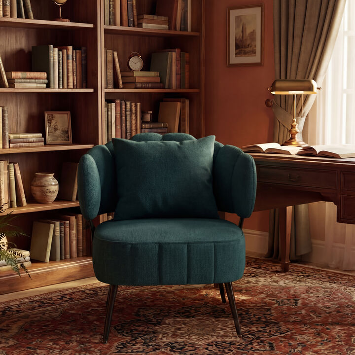 Ricilf Modern Chinoiserie Inspired Accent Chair