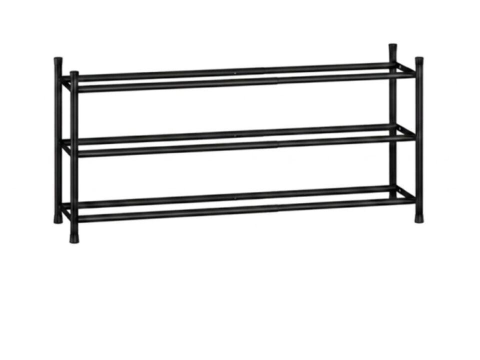 Entryway Metal Shoe Organizer Adjustable Shelves Closet Storage