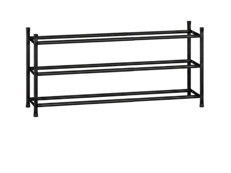 Entryway Metal Shoe Organizer Adjustable Shelves Closet Storage image number 0