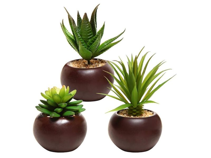 Brown Artificial Succulent Plants Home Decor Succulents Indoor image number 0