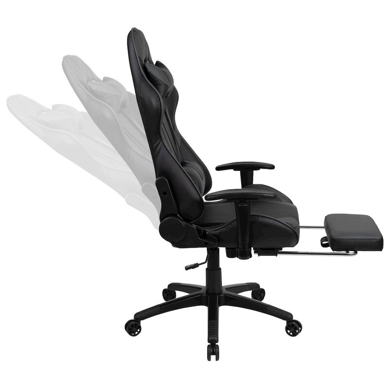 Flash Furniture Red Gaming Desk with Cup Holder/Headphone Hook & Reclining Gaming Chair image number 5