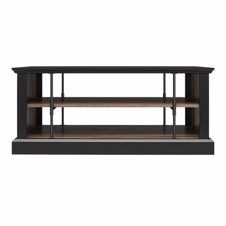 Hoffman Two-Toned Rustic Coffee Table with 2 Shelves