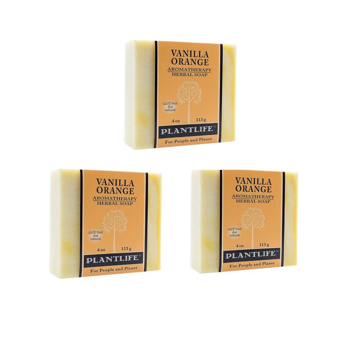 Plantlife Bar Soap - Vanilla Orange 3 Pack