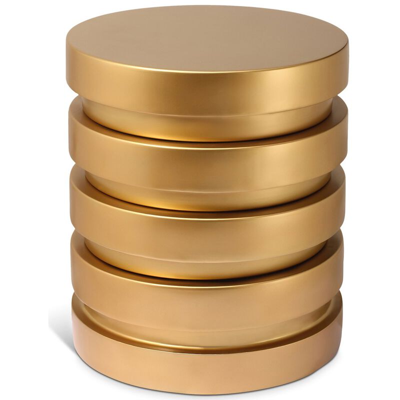 Meridian Furniture Levels Brushed Gold End Table