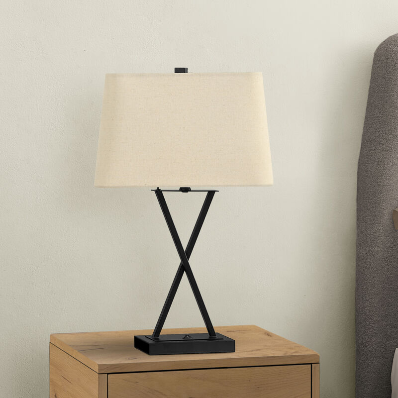 ELEMENT ACE Transitional 25-Inch Table Lamp with Built-in USB Charging Port, Ideal for Illuminating and Elevating Decor of Living Rooms, Bedrooms, and Office Spaces image number 4