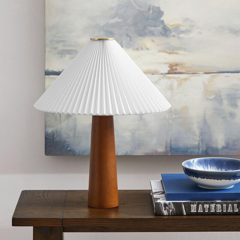 Modway Jessica Pleated Table Lamp in Walnut image number 4
