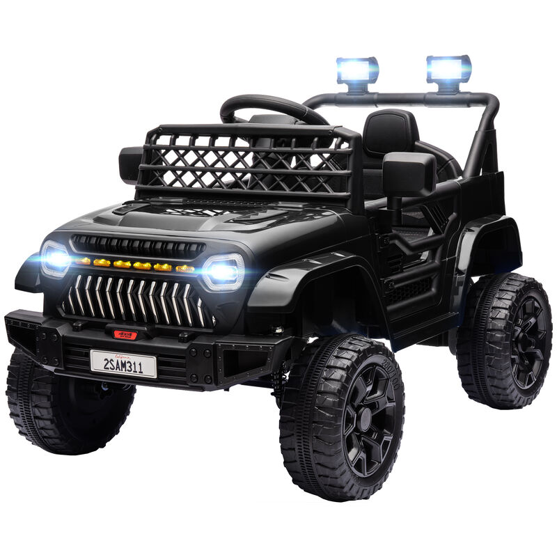 BreeBe 12V Battery Powered Ride On Truck, Kids Electric Car with Spring Suspension, Remote, Horn, USB Music image number 0