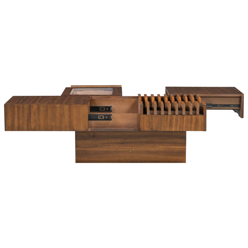 Merax Mid Century Modern Coffee Table with 3 Drawers