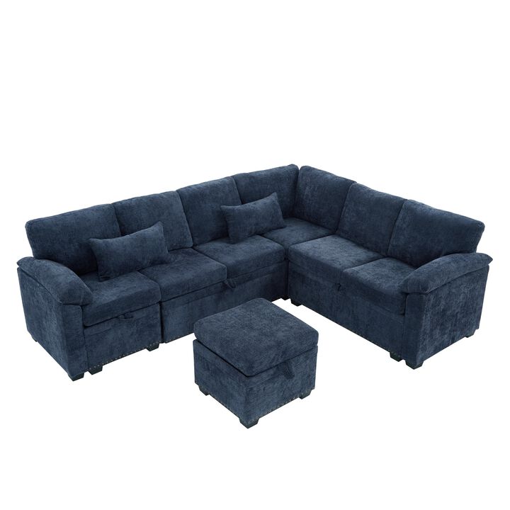 Jibvar L-Shaped Sectional Sofa Bed