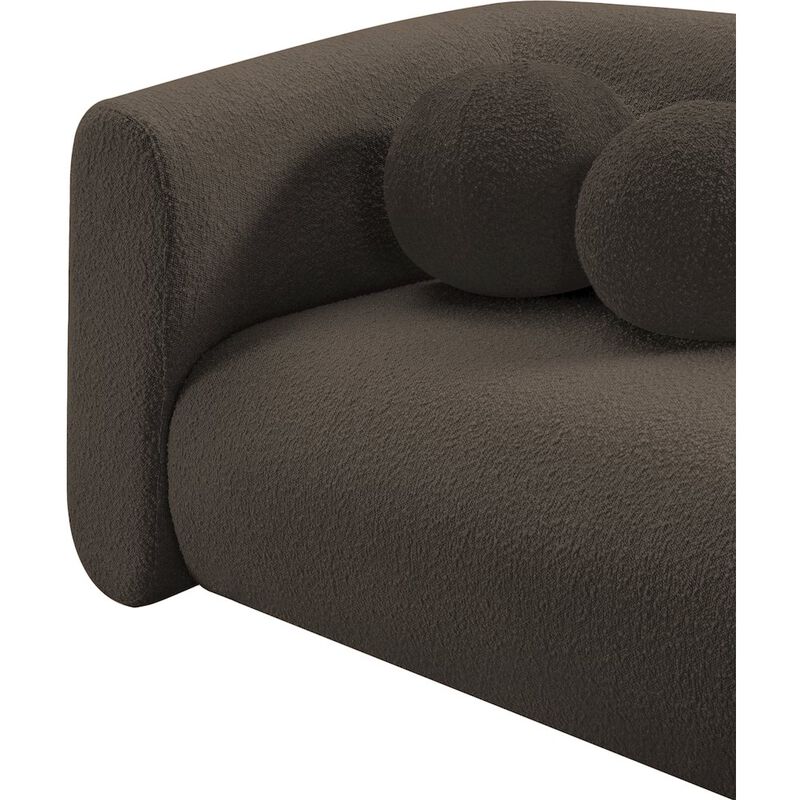 Meridian Furniture Abbington Brown Boucle Fabric Loveseat