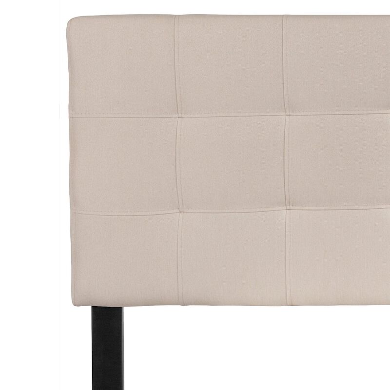 Flash Furniture Tufted Upholstered Full Size Headboard in Beige Fabric image number 3