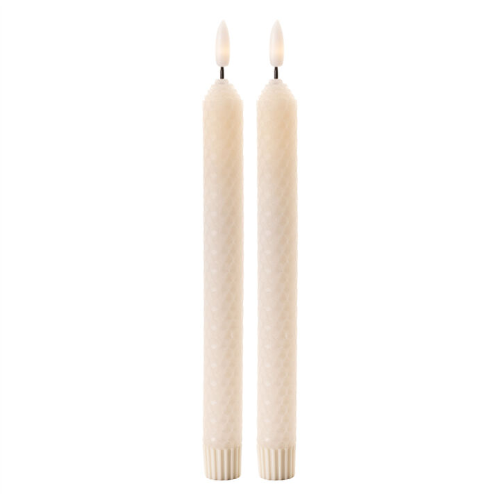 HomeRoots Set of Two Flameless Taper Candles