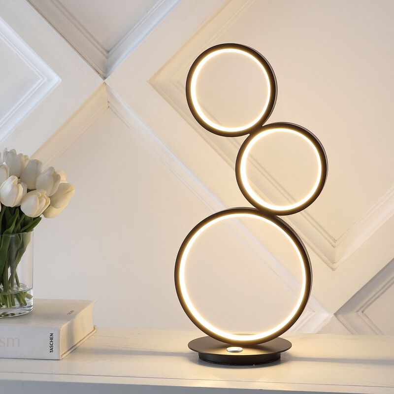 Juno 3-Light Bohemian Coastal Iron Integrated LED Table Lamp