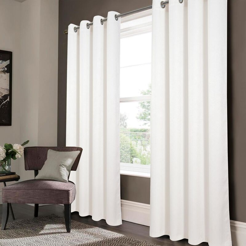 RT Designers Nellie Embossed Blackout Grommet Panel - 52x84", White