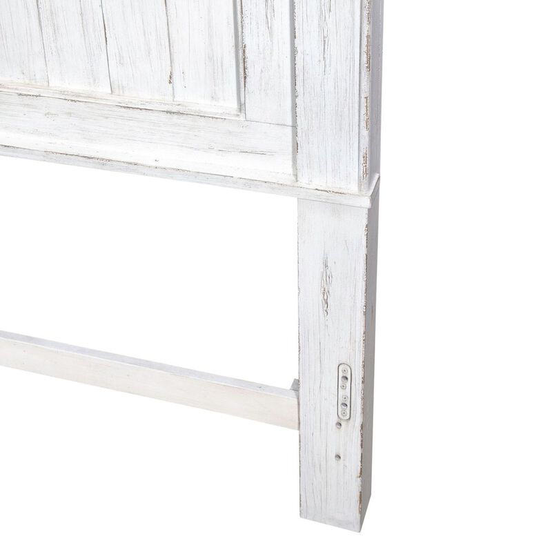 Liberty Furniture Queen Mansion Headboard for Bed Frame Cottage - Riverstone White & Tobacco image number 6